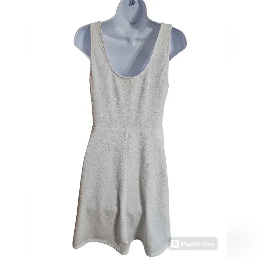 Mossimo Women Large White Chevron Sleeveless Tennis Dress Summer Preppy Casual - Picture 4 of 6